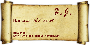 Harcsa József névjegykártya